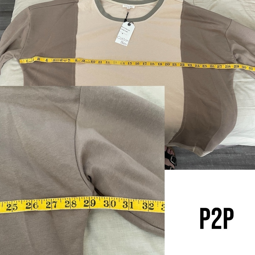 Hacci Taupe Combo Soft Warm Brushed Long Sleeve Top in Size 1X NWT - Picture 8 of 15
